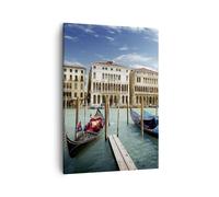 Impression sur Toile 50x70cm Tableaux Image Architecture venise italie gondole