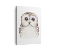Impression sur Toile 50x70cm Tableaux Image Chouette Chouette Hulotte Graphiques