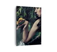 Impression sur Toile 50x70cm Tableaux Image Corps cosmétiques mode papillon