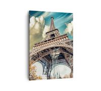 Impression sur Toile 50x70cm Tableaux Image Eiffel ingénierie europe france