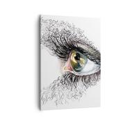 Impression sur Toile 50x70cm Tableaux Image Oeil Humain Illustration adulte