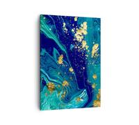 Moderne Impression sur Toile abstraction moderne Image Tableau Decoration Murale 50x70cm Deco Cadre Salon Chambre Cuisine Vertical Petit Tableaux Decoratifs Muraux Art Wall Decor Design PA50x70-3831