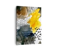 Impression sur Toile 50x70cm Tableaux Image Photo Abstraction Motifs Taches