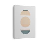 Impression sur Toile 50x70cm Tableaux Image Photo Abstraction Roue Demi-cercle