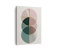 Impression sur Toile 50x70cm Tableaux Image Photo Abstraction Roues Minimalisme