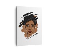 Impression sur Toile 50x70cm Tableaux Image Photo Africain Moderne Portrait