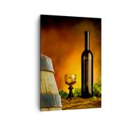 Impression sur Toile 50x70cm Tableaux Image Photo Agriculture alcool baril tasse