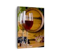 Impression sur Toile 50x70cm Tableaux Image Photo Alcool baril boisson bouteille