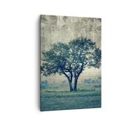Impression sur Toile 50x70cm Tableaux Image Photo arbre nature champ Decoration
