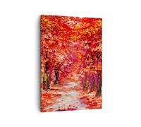 Impression sur Toile 50x70cm Tableaux Image Photo Automne Parc Avenue Decoration