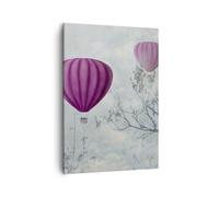 Impression sur Toile 50x70cm Tableaux Image Photo ballon arbre vol Decoration