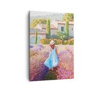 Impression sur Toile 50x70cm Tableaux Image Photo Boho Bruyères Femme Decoration