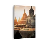 Impression sur Toile 50x70cm Tableaux Image Photo Bouddha foi Asie Decoration
