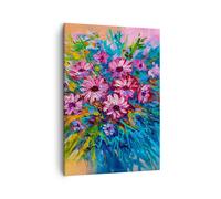 Impression sur Toile 50x70cm Tableaux Image Photo Bouquet Fleurs Huile