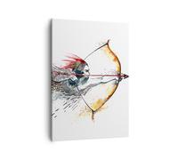 Impression sur Toile 50x70cm Tableaux Image Photo Bow Arrow cible précision