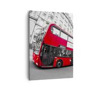 Impression sur Toile 50x70cm Tableaux Image Photo Bus Londres voyage tourisme