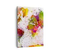 Impression sur Toile 50x70cm Tableaux Image Photo carte monde moderne Decoration