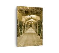 Moderne Impression sur Toile Cave à vin bouteilles sous-sol Image Tableau Decoration Murale 50x70cm Deco Cadre Salon Chambre Cuisine Vertical Petit Tableaux Decoratifs Muraux Art Wall PA50x70-0366