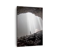 Impression sur Toile 50x70cm Tableaux Image Photo Cave Aube Femme Art Decoration