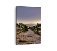 Impression sur Toile 50x70cm Tableaux Image Photo Chemin Campagne Ciel