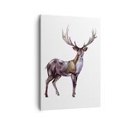 Impression sur Toile 50x70cm Tableaux Image Photo Cher Animal Sauvage Forêt