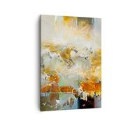 Impression sur Toile 50x70cm Tableaux Image Photo Chevaux Galop Modernes