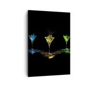 Impression sur Toile 50x70cm Tableaux Image Photo Cocktail boisson alcool verre