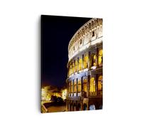 Impression sur Toile 50x70cm Tableaux Image Photo Coloseum Rome architecture