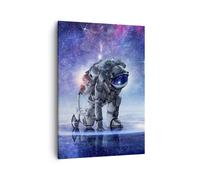 Impression sur Toile 50x70cm Tableaux Image Photo cosmonaute espace Decoration