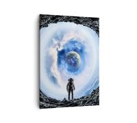 Impression sur Toile 50x70cm Tableaux Image Photo cosmos planète Art Decoration