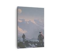 Impression sur Toile 50x70cm Tableaux Image Photo cosmos planète Art Decoration