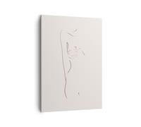 Impression sur Toile 50x70cm Tableaux Image Photo Croquis Nudité Femme