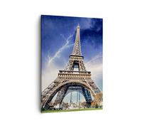Impression sur Toile 50x70cm Tableaux Image Photo Eiffle Paris Tour Decoration