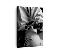 Impression sur Toile 50x70cm Tableaux Image Photo épée de samouraï Decoration