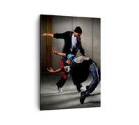 Impression sur Toile 50x70cm Tableaux Image Photo Équilibre danseurs saut