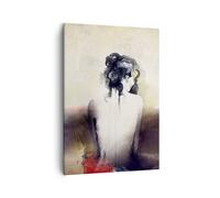 Impression sur Toile 50x70cm Tableaux Image Photo femme acte nu Art Decoration