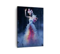 Impression sur Toile 50x70cm Tableaux Image Photo Femme mystère nuit forêt