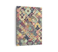 Impression sur Toile 50x70cm Tableaux Image Photo fleurs mosaïque Art Decoration