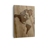 Impression sur Toile 50x70cm Tableaux Image Photo géographie Globe carte