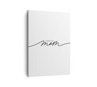 Impression sur Toile 50x70cm Tableaux Image Photo Je t'aime maman Art Decoration