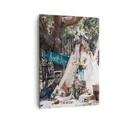 Impression sur Toile 50x70cm Tableaux Image Photo Jeunes Mariés Amour Paysage