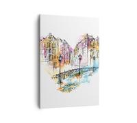 Impression sur Toile 50x70cm Tableaux Image Photo lieu ville Architecture coeur