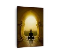 Impression sur Toile 50x70cm Tableaux Image Photo Méditation Temple Ombre