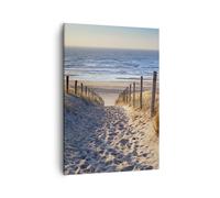 Impression sur Toile 50x70cm Tableaux Image Photo mer plage dune Art Decoration