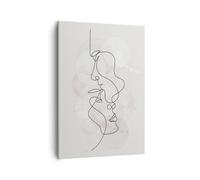 Impression sur Toile 50x70cm Tableaux Image Photo Monofilaire Homme Femme