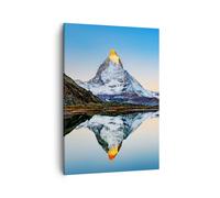 Impression sur Toile 50x70cm Tableaux Image Photo Montagnes Pic Cervin