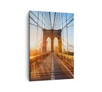 Impression sur Toile 50x70cm Tableaux Image Photo New York pont Art Decoration