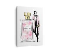 Moderne Impression sur Toile Parfum Femme Élégance Image Tableau Decoration Murale 50x70cm Deco Cadre Salon Chambre Cuisine Vertical Petit Tableaux Decoratifs Muraux Art Wall Decor Design PA50x70-5144