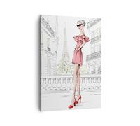 Impression sur Toile 50x70cm Tableaux Image Photo Paris Tour Eiffel Decoration
