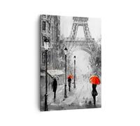 Impression sur Toile 50x70cm Tableaux Image Photo Paris ville maison Decoration